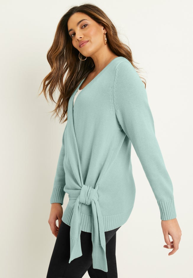 Wrap-Front Cardigan image number 2