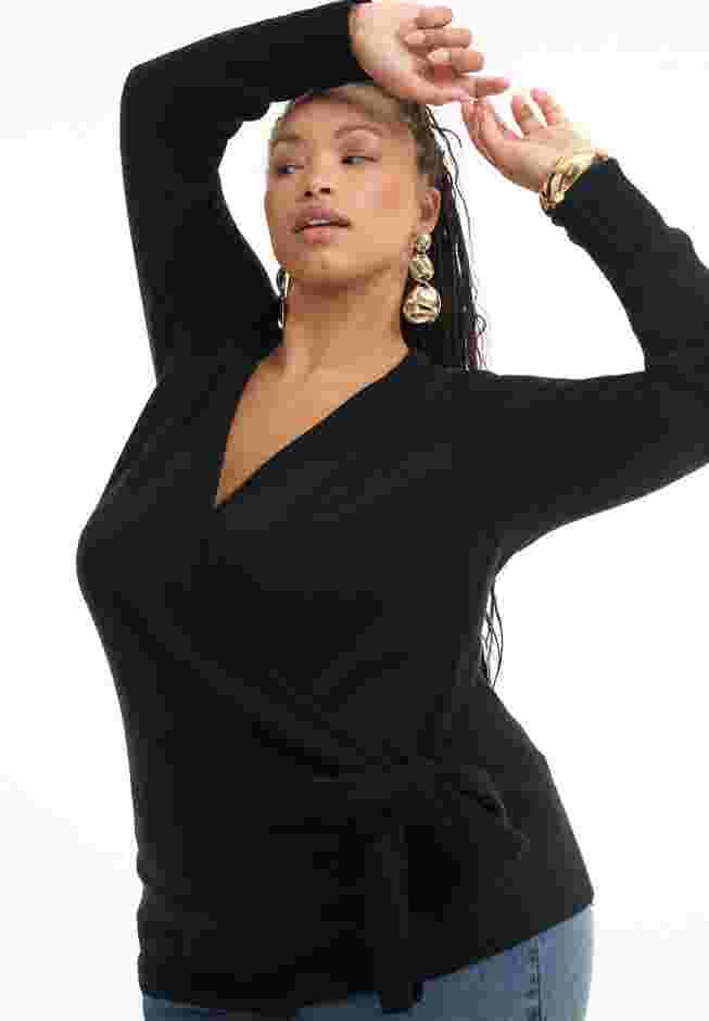 Wrap-Front Cardigan image number 2