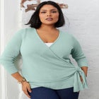 Wrap-Front Cardigan image number null