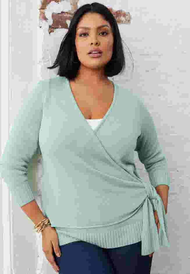 Wrap-Front Cardigan image number 0
