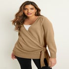 Wrap-Front Cardigan image number null