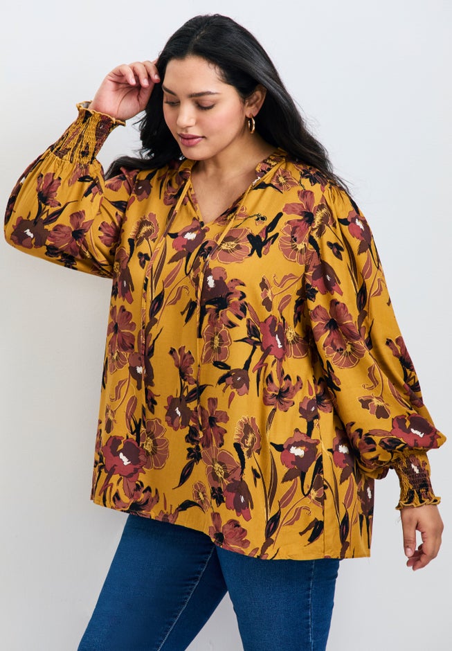 Abby Blouson Sleeve Blouse image number 2