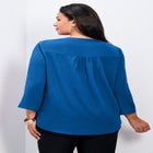 Hailey Zip Front Pintuck Blouse image number null