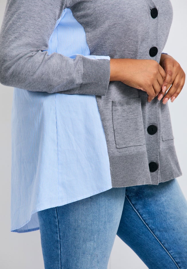 Ray Mix Media Button Thru Cardi image number 3