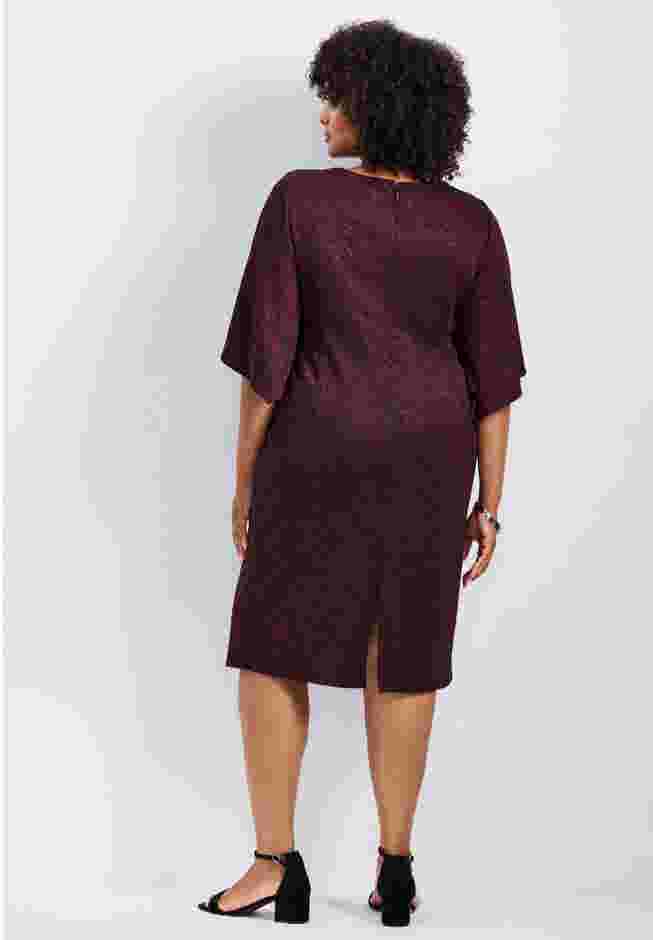 Anastasia Metallic Knit Tie Front Dress image number 1