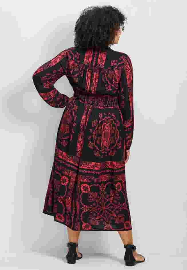 Eliana Scarf Placement Print Dress image number 1