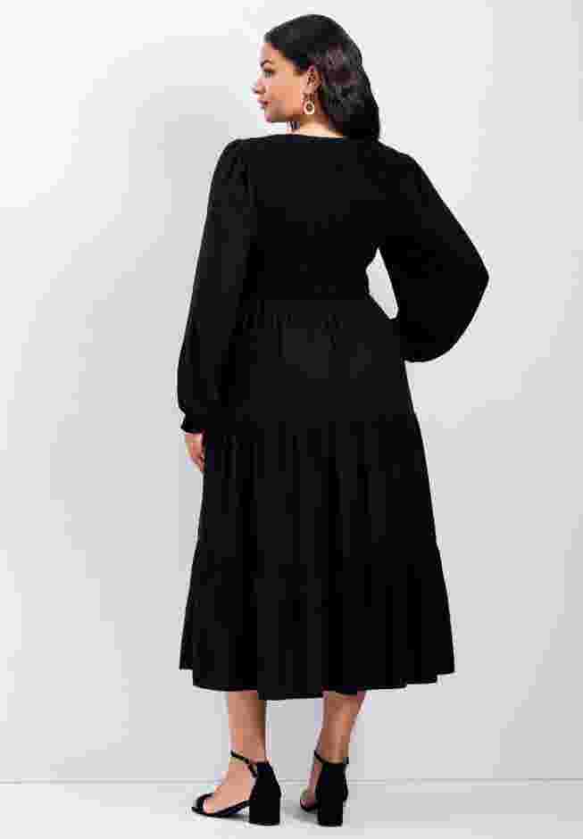 Indi Puff Sleeve Shirred Dress image number 1