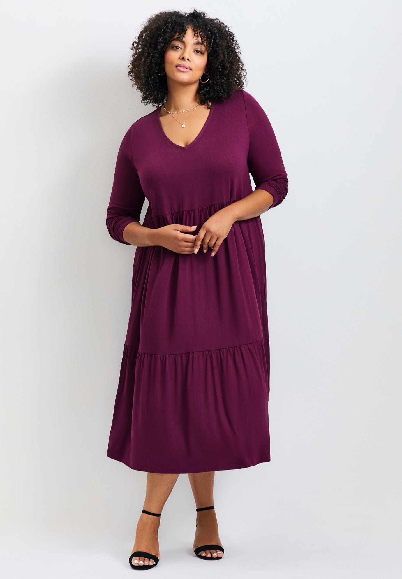 Nylah Tiered Knit Dress image number 0