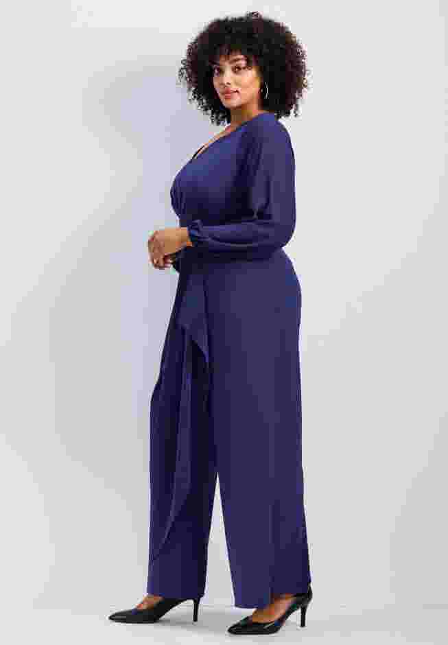 Luxe Drape Chiffon Overlay Jumpsuit image number 2