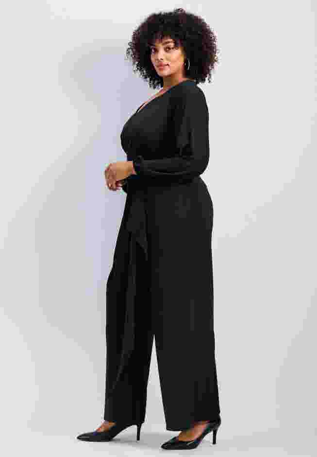 Luxe Drape Chiffon Overlay Jumpsuit image number 2