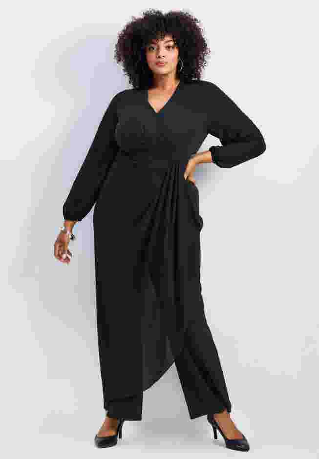 Luxe Drape Chiffon Overlay Jumpsuit image number 0