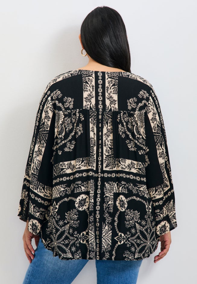 Maddison Scarf Print Top image number 1