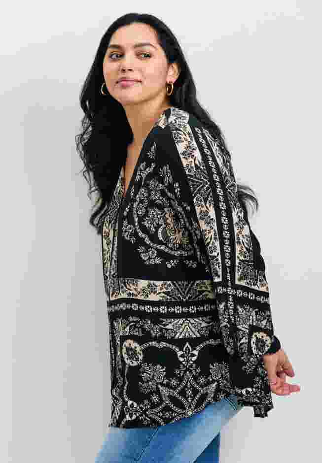 Maddison Scarf Print Top image number 2