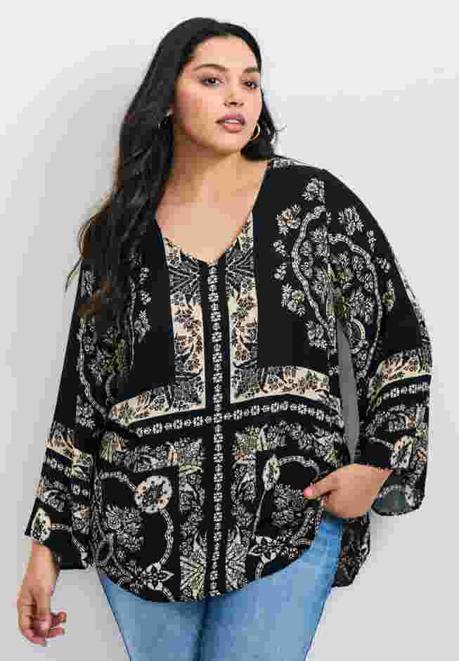 Maddison Scarf Print Top image number 0