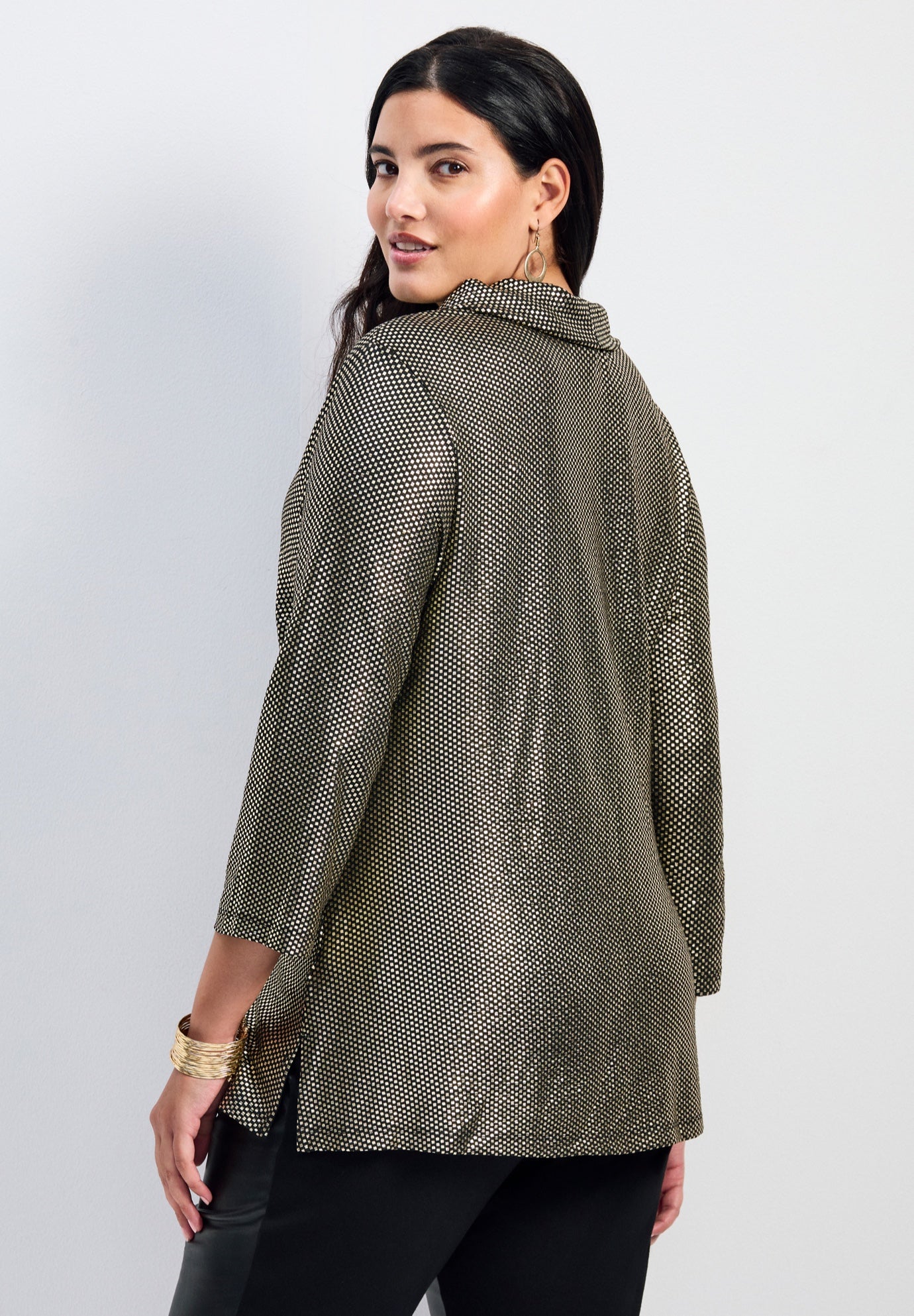 Felicia Metallic Knit Top image number 1