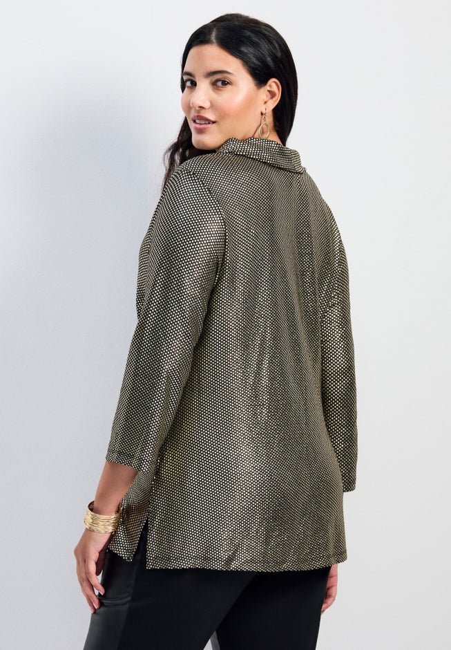 Felicia Metallic Knit Top image number 1