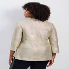 Felicia Metallic Knit Top image number null