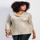 Felicia Metallic Knit Top image number null