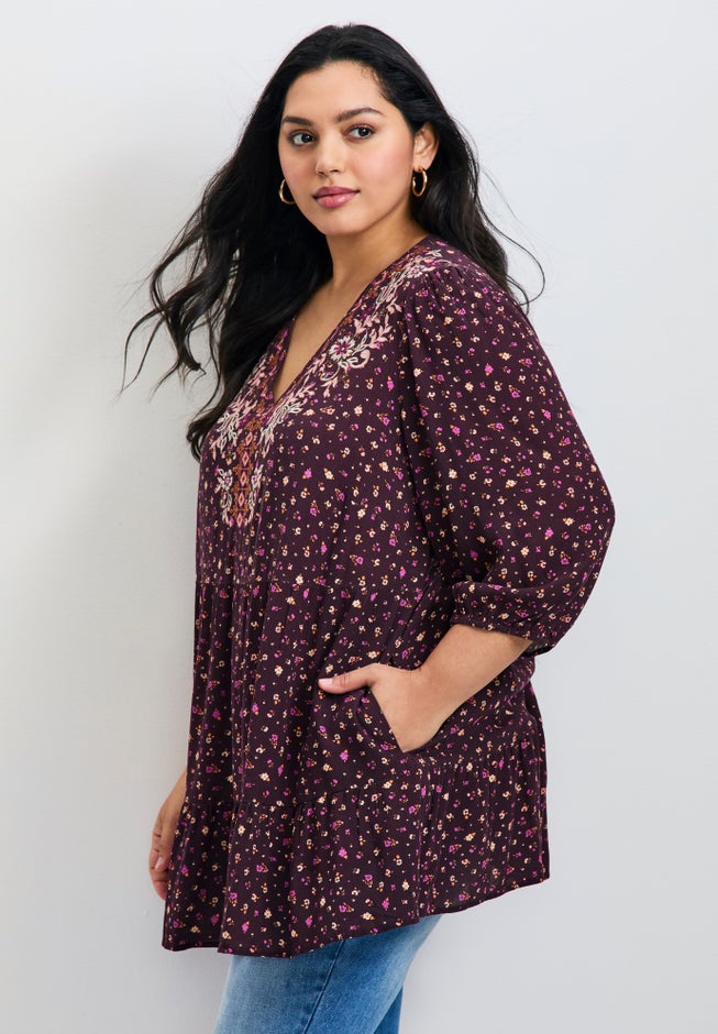 Ditsy Embroidered Tunic image number 2