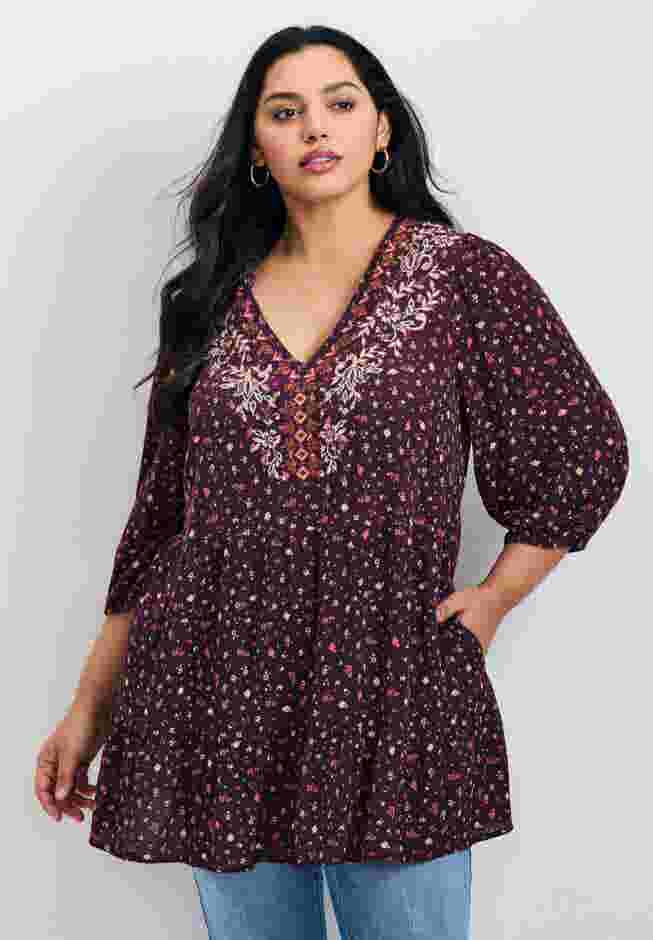 Ditsy Embroidered Tunic image number 0