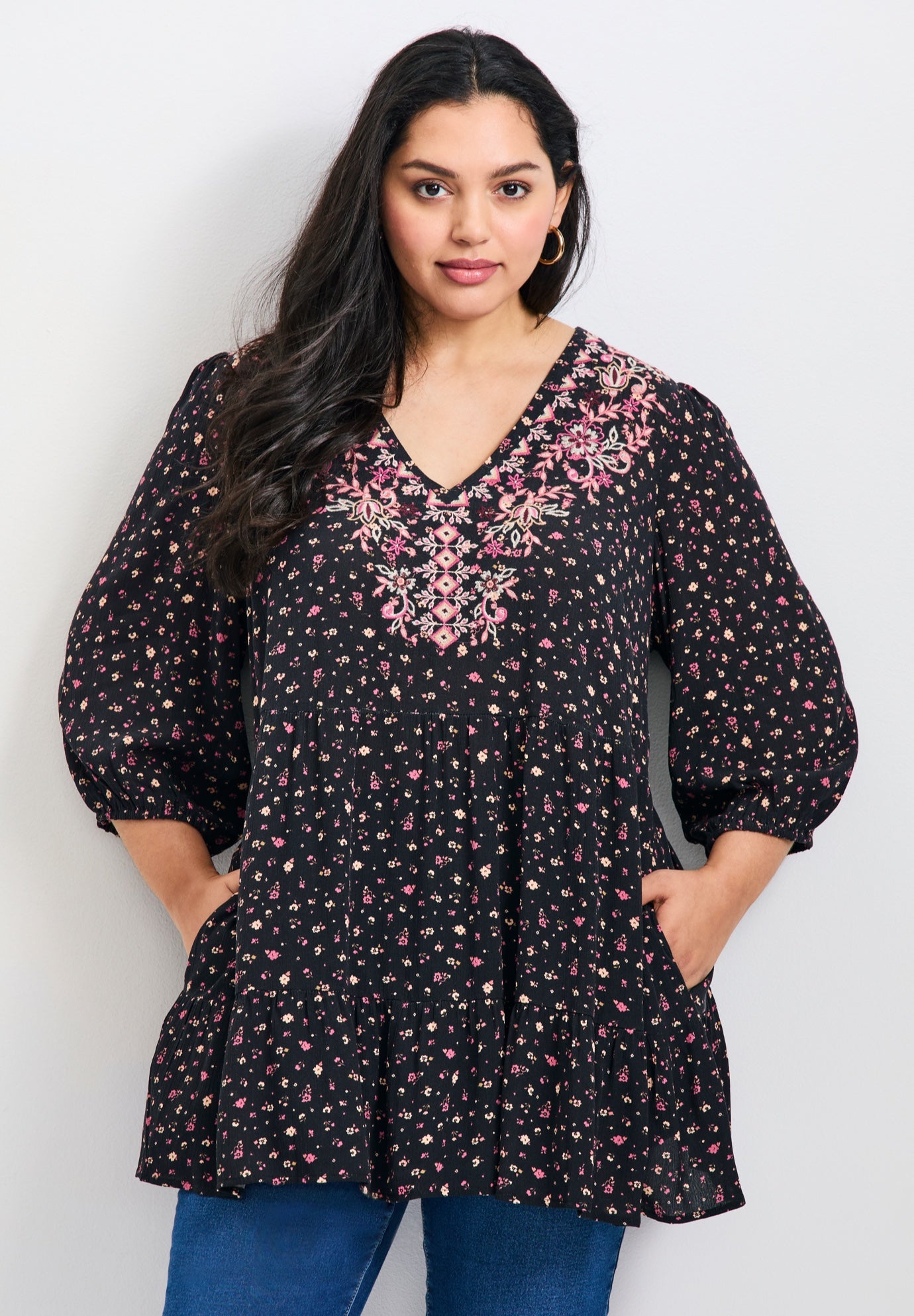 Ditsy Embroidered Tunic image number 0