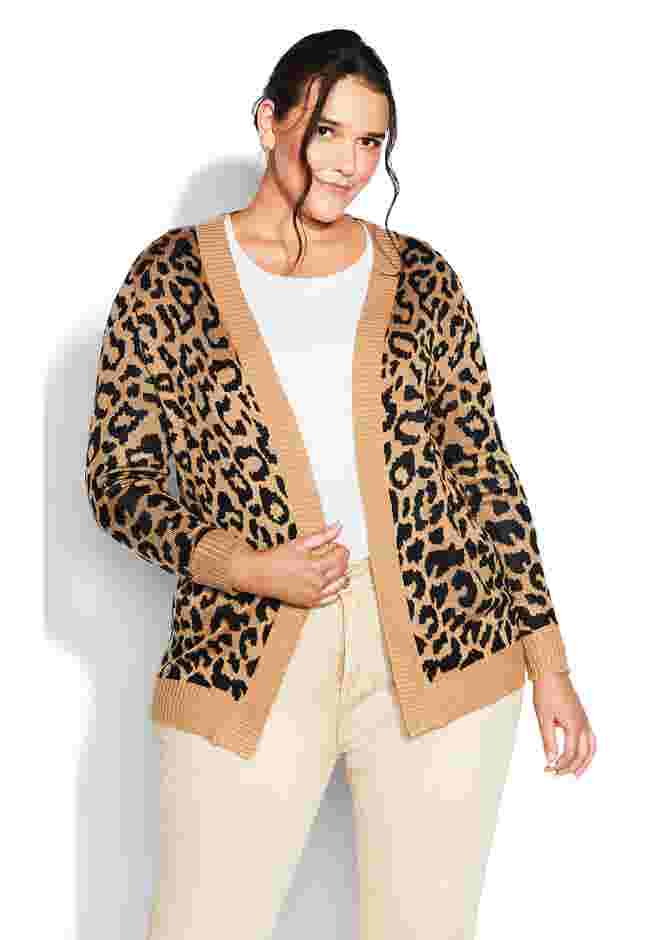 Longline Print Cardigan image number 6