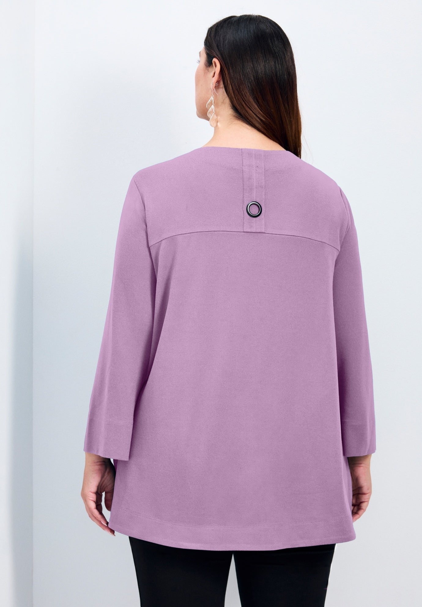 Breanna Eyelet Detail Hacci Top image number 1