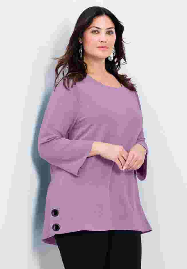 Breanna Eyelet Detail Hacci Top image number 2