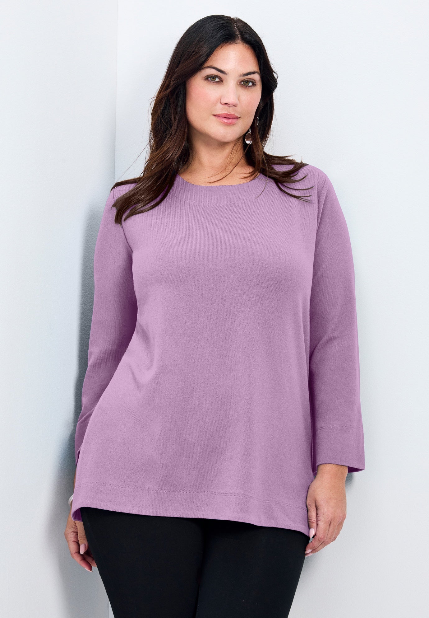 Breanna Eyelet Detail Hacci Top image number 0