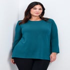 Breanna Eyelet Detail Hacci Top image number null