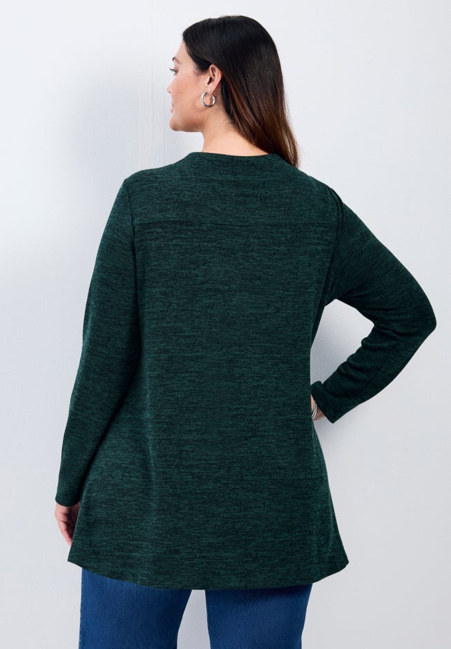 Ruby Button Detail Hacci Top image number 1