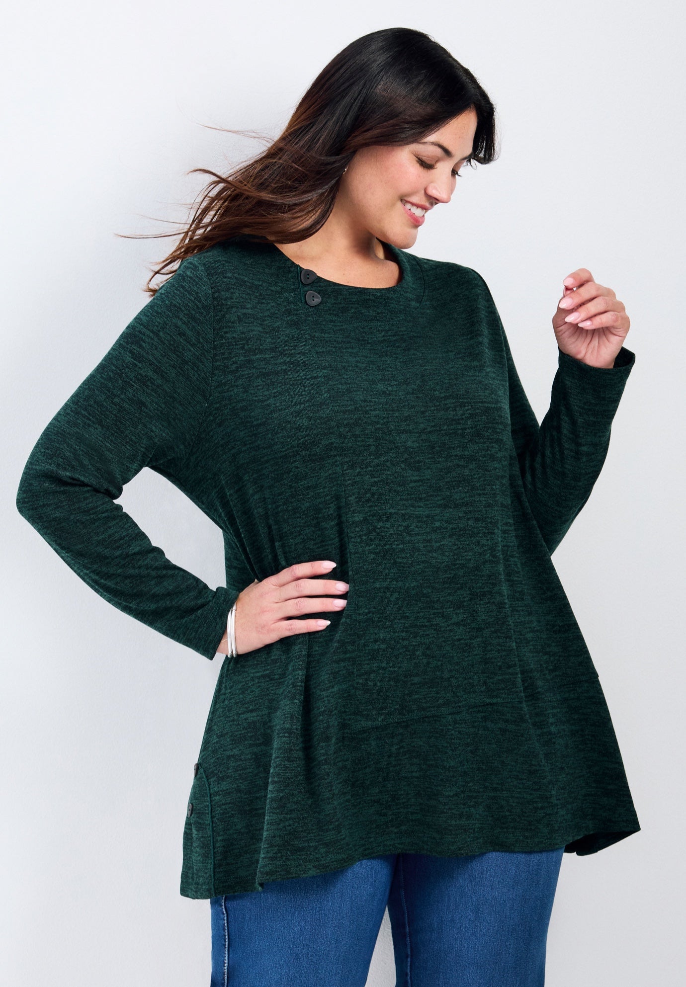 Ruby Button Detail Hacci Top image number 0