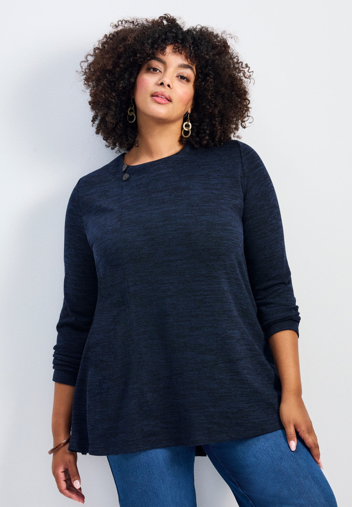 Ruby Button Detail Hacci Top image number 0