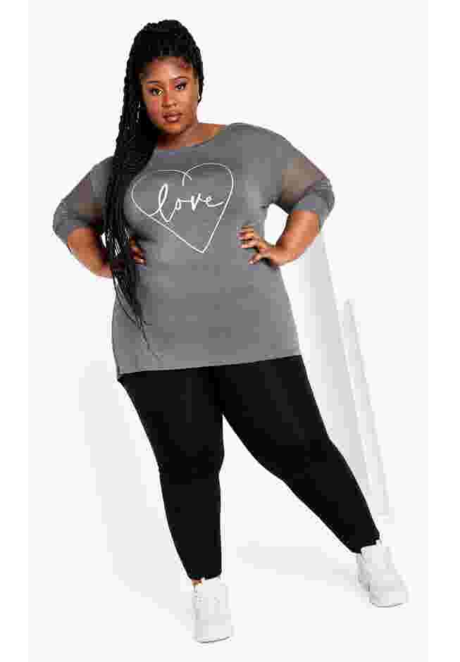 Mesh Sleeve Top image number 1