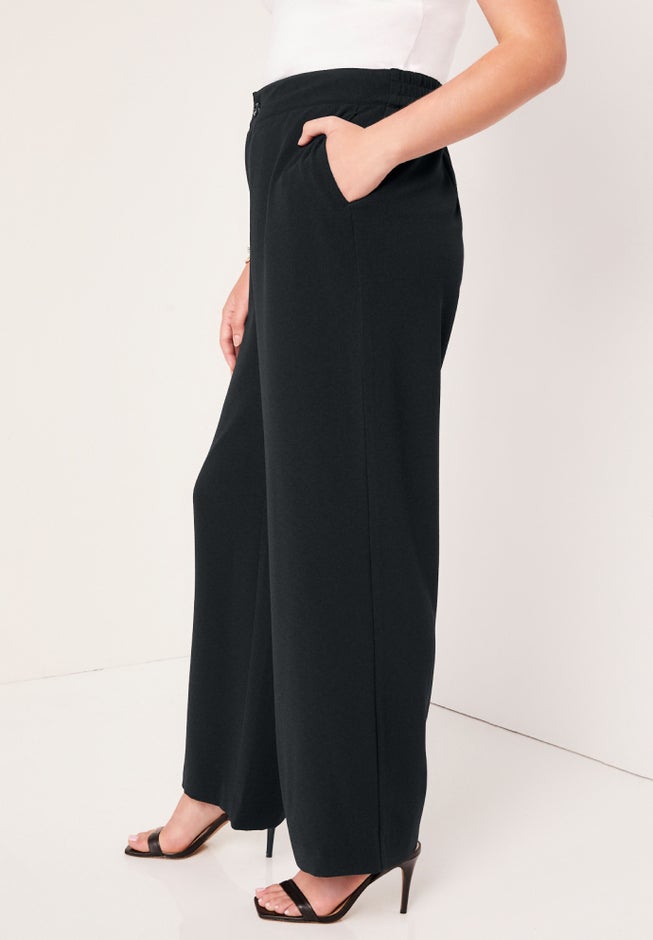 Curvie Fit Wide-Leg Corner Office Pants image number null