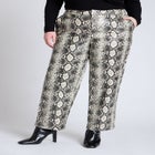 Snake Faux Leather Straight Leg Pant image number null