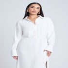 Collared Maxi Shirt Dress image number null