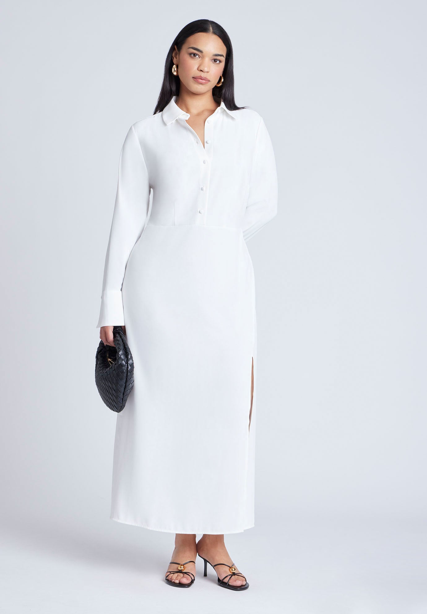 Collared Maxi Shirt Dress image number 4