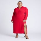 Collared Maxi Shirt Dress image number null