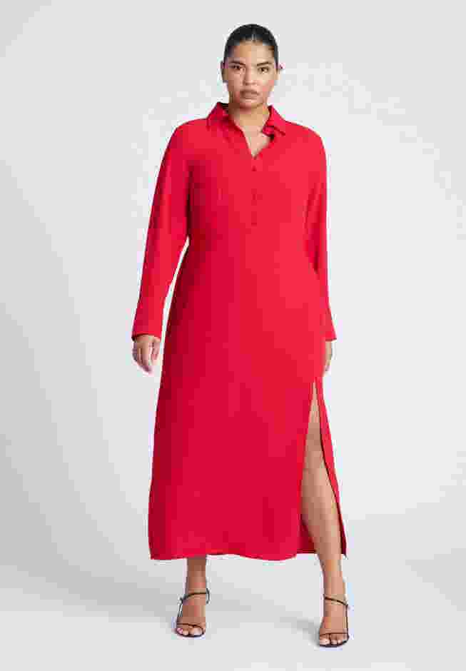 Collared Maxi Shirt Dress image number 3