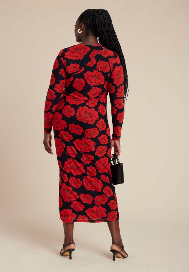 Shoulder Detail Mesh Dress image number 3