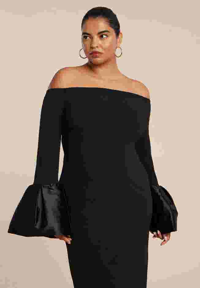 Off Shoulder Cuff Detail Maxi Dress image number 1