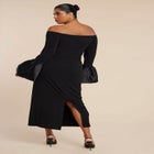 Off Shoulder Cuff Detail Maxi Dress image number null