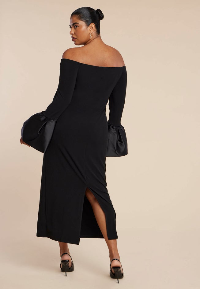 Off Shoulder Cuff Detail Maxi Dress image number 3