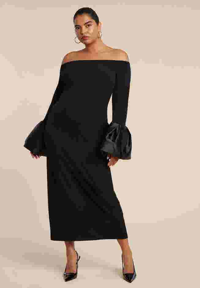 Off Shoulder Cuff Detail Maxi Dress image number 0