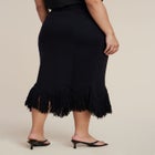 Fringe Hem Sweater Skirt image number 2