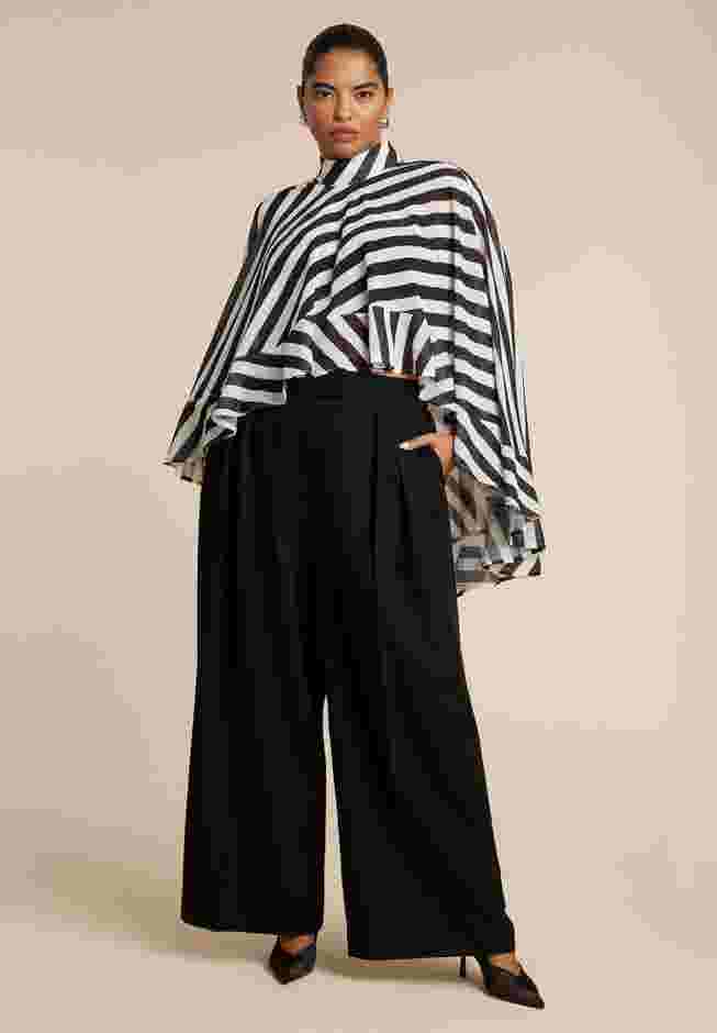 Ruffle Detail Asym Cape