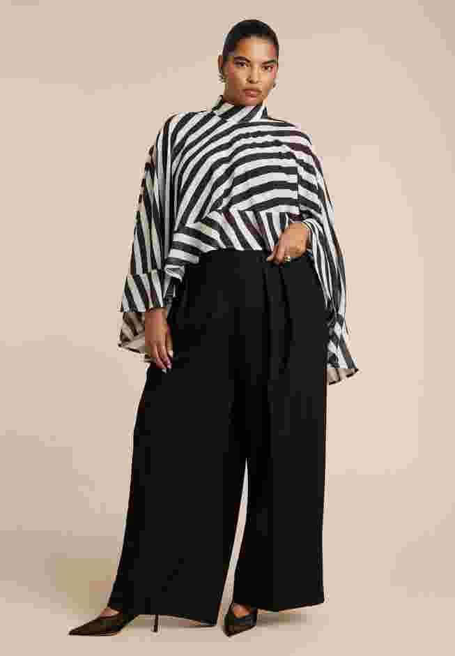 Ruffle Detail Asym Cape