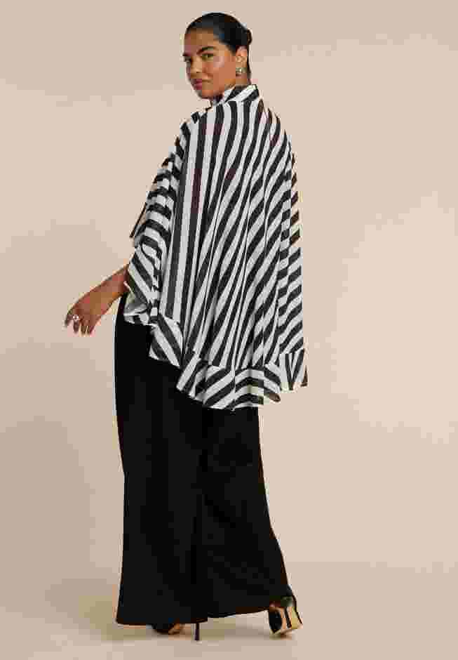 Ruffle Detail Asym Cape