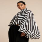 Ruffle Detail Asym Cape image number null